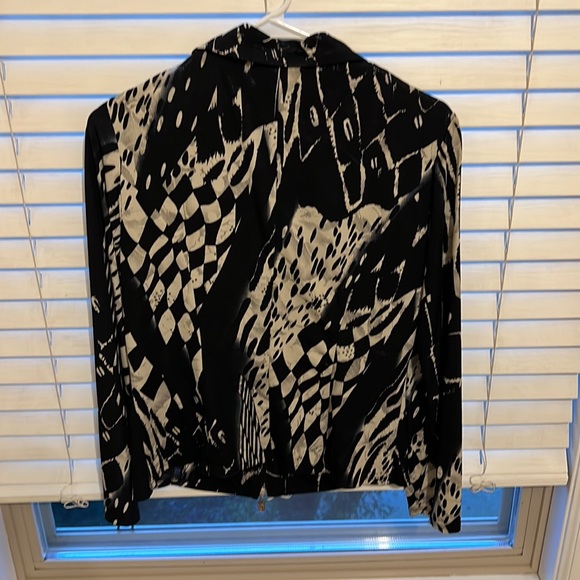 Frank Lyman black and beige print jacket - Picture 3 of 4